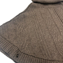 Load image into Gallery viewer, AllSaints Brown Knit Poncho Button Detail Size 2 Wool Blend
