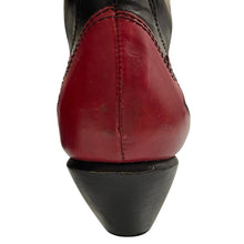 Load image into Gallery viewer, BCBGIRL Western Rodeo Boots 6.5 Black Red Studded Design
