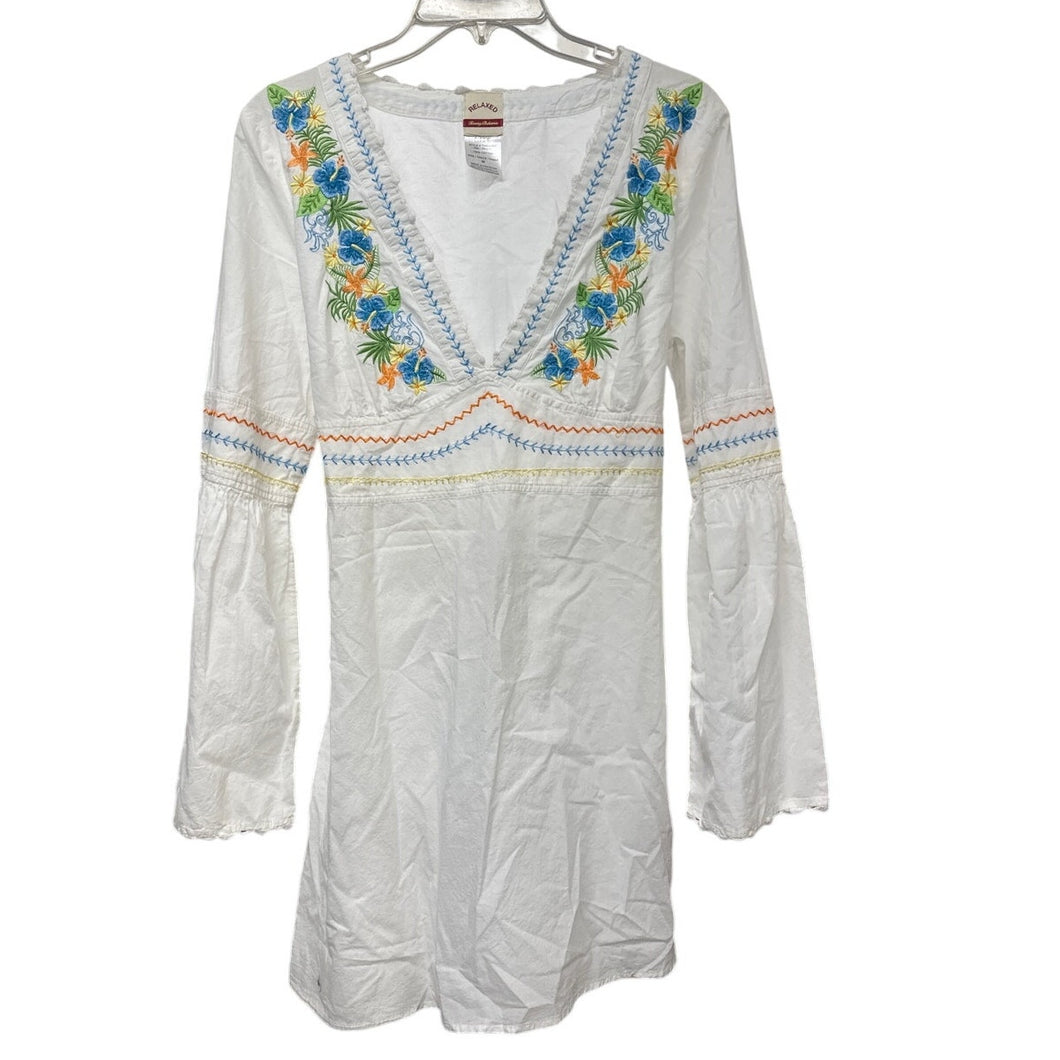 Tommy Bahama Relaxed Women Top Tunic Dress Embroidered Med