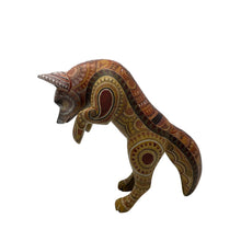 Load image into Gallery viewer, Fox Alebrije Oaxaca Mexico Maracame Zorro Hand painted Carved Copal Wood COA
