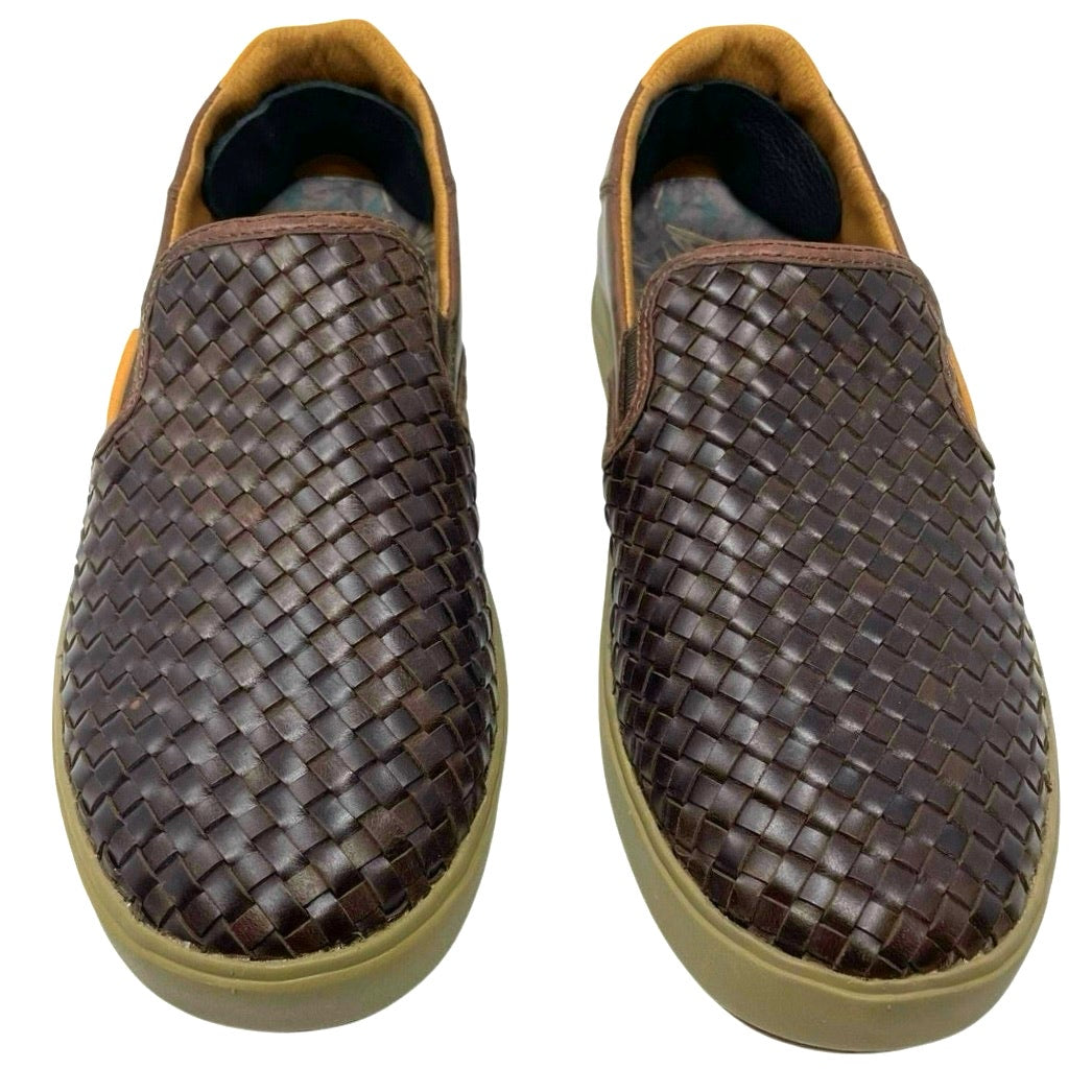 Lae'ahi Lauhala Woven Leather Shoes Olukai Moccasin 10.5