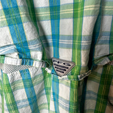 Load image into Gallery viewer, Columbia PFG Super Bonehead Men’s 2XT Plaid Vented Fishing Shirt Green Blue
