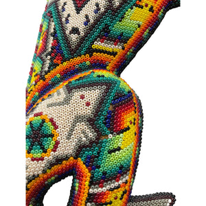 Mexican Huichol Beaded Art Iguana Folk