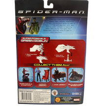 Load image into Gallery viewer, Green Goblin Vintage Toy Biz Spiderman Movie Series 1 with Glider and Base
