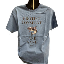 Load image into Gallery viewer, Protect Conserve and Save Shark T-Shirt Large
