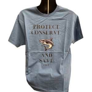 Protect Conserve and Save Shark T-Shirt Large