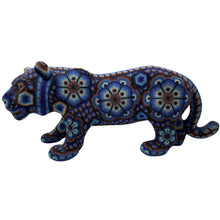 Load image into Gallery viewer, Mexican Huichol Bead Art Jaguar Tiger Folk Handmade
