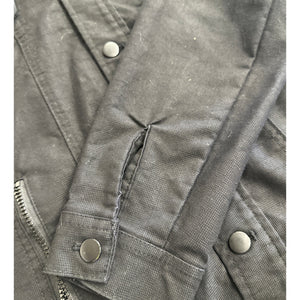 Triumph Over Tragedy Black Denim Trucker Jacket – Size Large