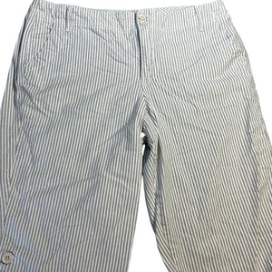 Gloria Vanderbilt Women's Size 12 Striped Bermuda Shorts 13" Inseam
