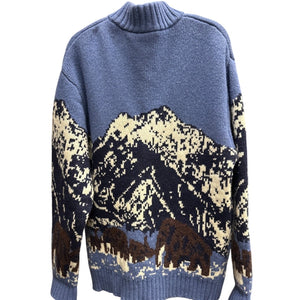 The Hundreds Ridgeline Zip Up Sweater Medium