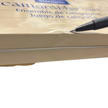 Load image into Gallery viewer, Staedtler Calligraphy Set Tin Case Pens Nibs Ink Cartridges Manual
