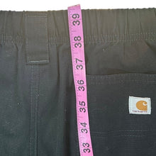 Load image into Gallery viewer, Carhartt Men's XL Short Black Ripstop Cargo Scrub Pants C54106S Drawstring
