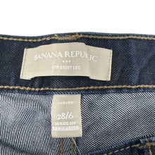 Load image into Gallery viewer, Banana Republic Straight Leg Dark Wash Jeans 28/6 NWT
