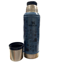 Load image into Gallery viewer, Stanley 1 Qt Blue Vacuum Thermos Bottle Cup Stopper Insulated
