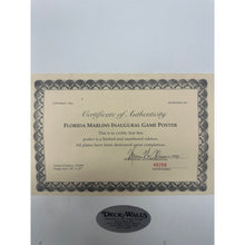 Load image into Gallery viewer, Baseball Opening Day 1993 Inaugural Poster &amp; Photos Miami Marlins Vs Dodgers MLB
