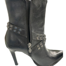 Load image into Gallery viewer, Harley-Davidson Black Desiree Strap Stiletto Boots Ladies Size 6 #84044
