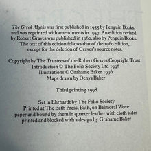 Load image into Gallery viewer, Robert Graves The Greek Myths Folio Society 1998 3rd Printing Illustrated
