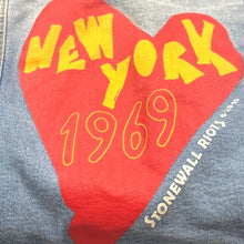 Load image into Gallery viewer, Stonewall Riots Pride Denim Jacket XS New York 1969 Lips Patch LGBTQ
