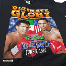 Load image into Gallery viewer, Ultimate Glory Chavez vs Oscar De La Hoya 1996 Signed Large Shirt
