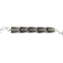 Load image into Gallery viewer, Vintage TC Sterling Silver Panel Bracelet 47.92g Adjustable 8.5”
