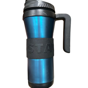 Starbucks 2018 Blue 16 oz Stainless Steel Travel Mug Tumbler Handle Grip Lid