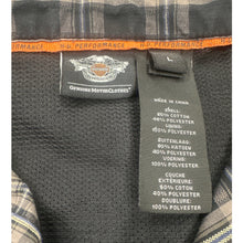 Load image into Gallery viewer, Harley Davidson Plaid Mechanic Shirt L Button Down
