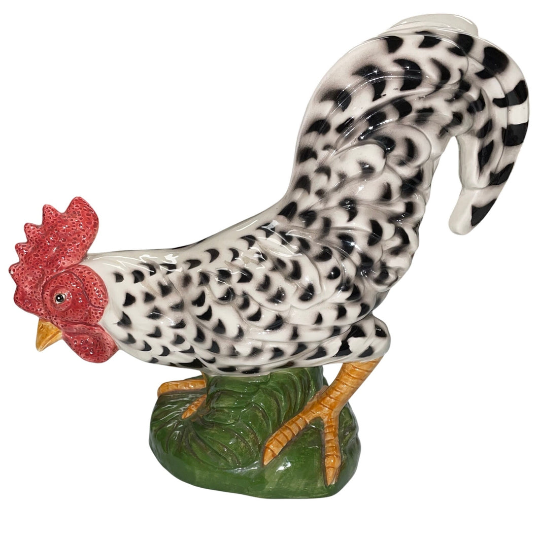 Fitz and Floyd Vintage Hand Crafted Speckled Ceramic Rooster