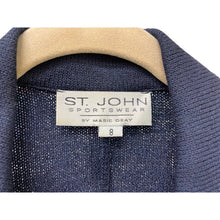 Load image into Gallery viewer, St. John Women’s Navy Double Breasted Cardigan Size 8
