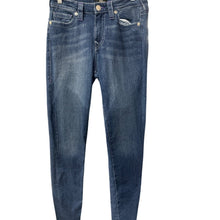 Load image into Gallery viewer, True Religion Halle Mid Rise Super Skinny Jeans Size 29 Purple Stitch Rare
