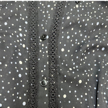 Load image into Gallery viewer, Lane Bryant Women's Blouse 18/20 Black White Dot Print Button Front Plus Size
