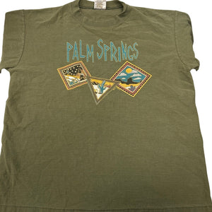 Vintage 90s Palm Springs Souvenir T Shirt Oneita USA Large Desert Graphic