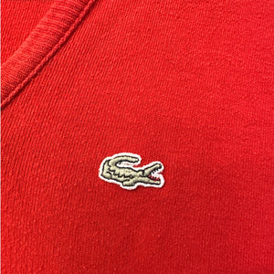 1960s Vintage Izod Lacoste Cashmere Wool V-Neck Pullover Sweater Red