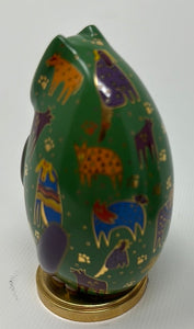 Laurel Burch Cat Egg Statues - Set of 4