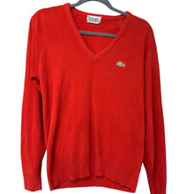 Load image into Gallery viewer, 1960s Vintage Izod Lacoste Cashmere Wool V-Neck Pullover Sweater Red
