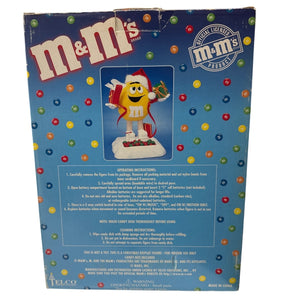 M & M's Musical Candy Dish Yellow Christmas Music Vintage New