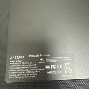 Arzopa S1 Table 15.6” Portable Monitor New