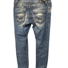 Load image into Gallery viewer, Robin’s Jeans Distressed Wing Embroidered Made USA Denim Jeans Size 40

