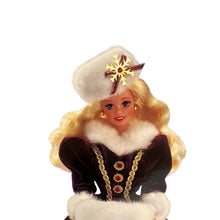 Load image into Gallery viewer, Barbie Happy Holidays Special Edition 1996 Purple Eyes New
