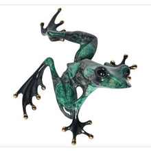 Load image into Gallery viewer, Bronze Frogman Tim Cotterill Frog Sculpture Hand-Painted Signed 301/1000
