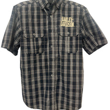 Load image into Gallery viewer, Harley Davidson Plaid Mechanic Shirt L Button Down
