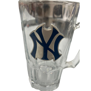 New York Yankees Glass Beer Stein Mug