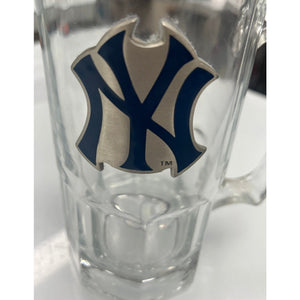 New York Yankees Glass Beer Stein Mug