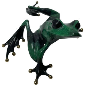 Bronze Frogman Tim Cotterill Frog Sculpture Hand-Painted Signed 301/1000