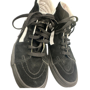 Vans Black Suede Skater Shoes Women's 7.5 Youth 6K Sk-8 Hi