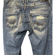 Load image into Gallery viewer, Robin’s Jeans Distressed Wing Embroidered Made USA Denim Jeans Size 40
