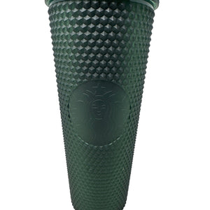 Starbucks Studded Dark Matte Green Tumbler Venti 24 oz