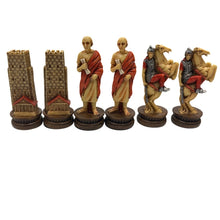 Load image into Gallery viewer, Vintage 2001 The Chessmen Roman Empire Chess Pieces Complete 32pc No Board
