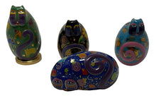 Load image into Gallery viewer, Laurel Burch Cat Egg Statues - Set of 4
