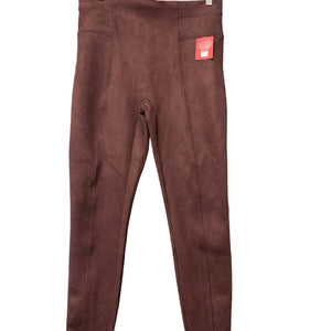 Spanx Faux Suede Leggings Women’s Medium Merlot/Burgundy NWT