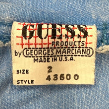 Load image into Gallery viewer, Vintage Guess Denim Overall Skirt Dress USA Triangle Logo Womens 2
